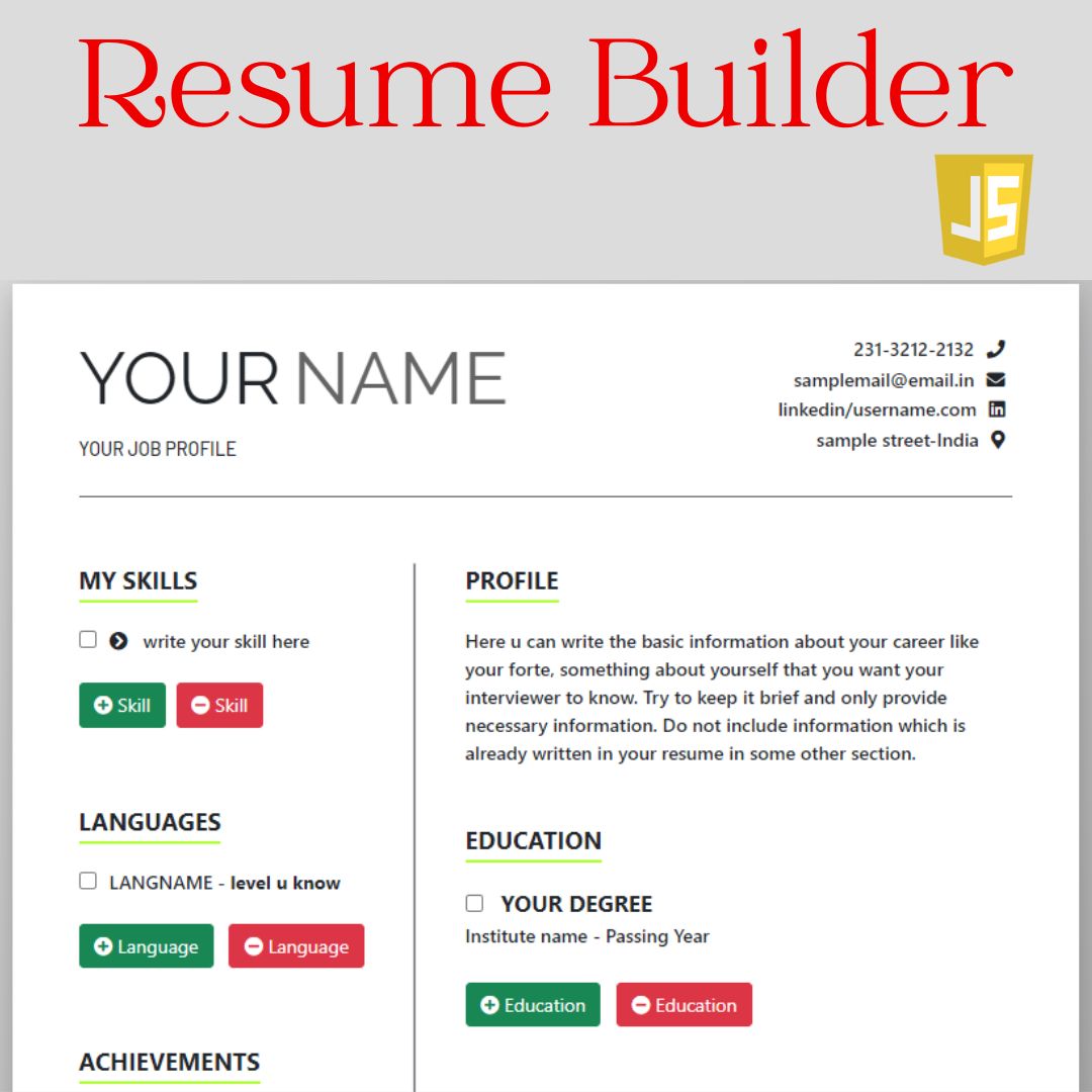 Create a Resume Builder with HTML, CSS, and JavaScript.jpg